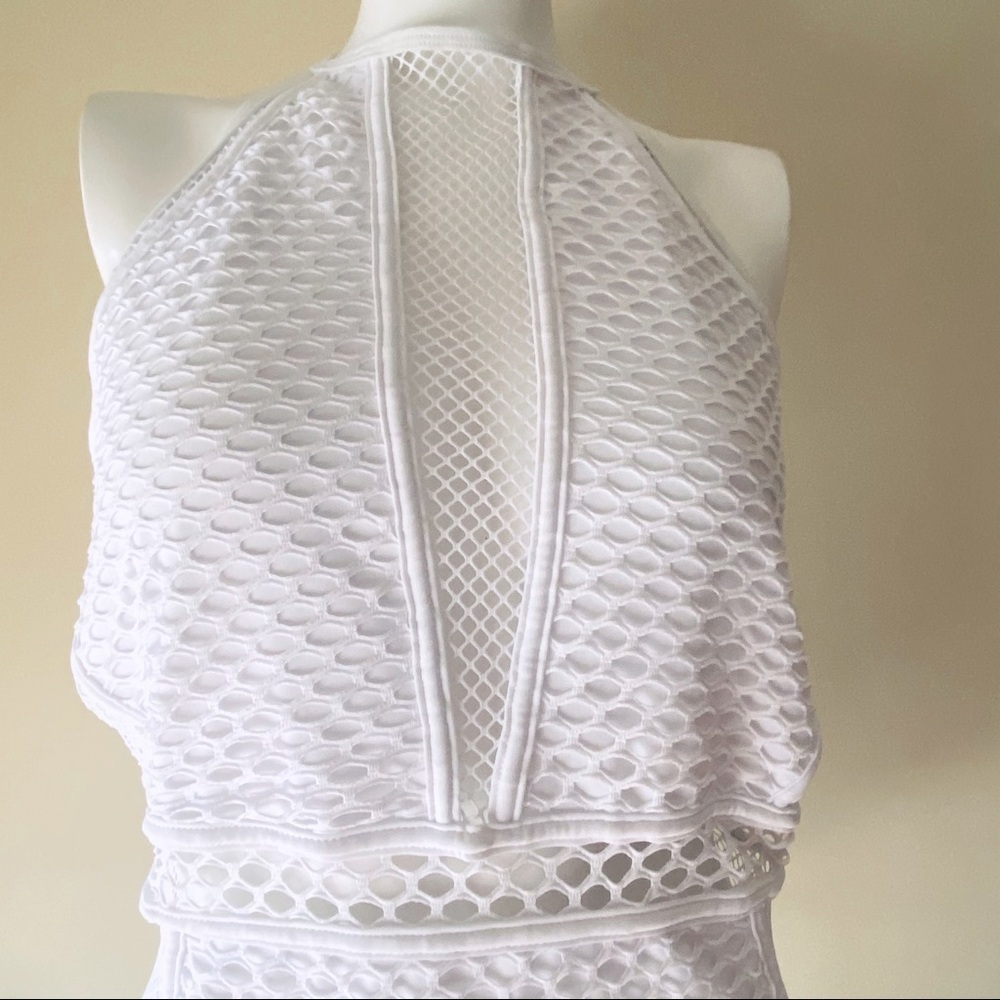 New Look White Mesh Swimsuit — image 3 of 8